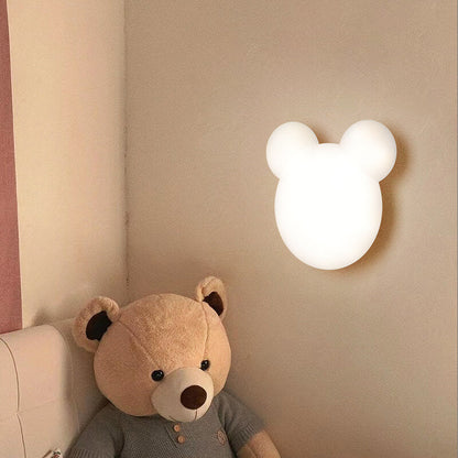 Éclat Ascendant - Applique Murale LED en Forme d’Ours Cartoon