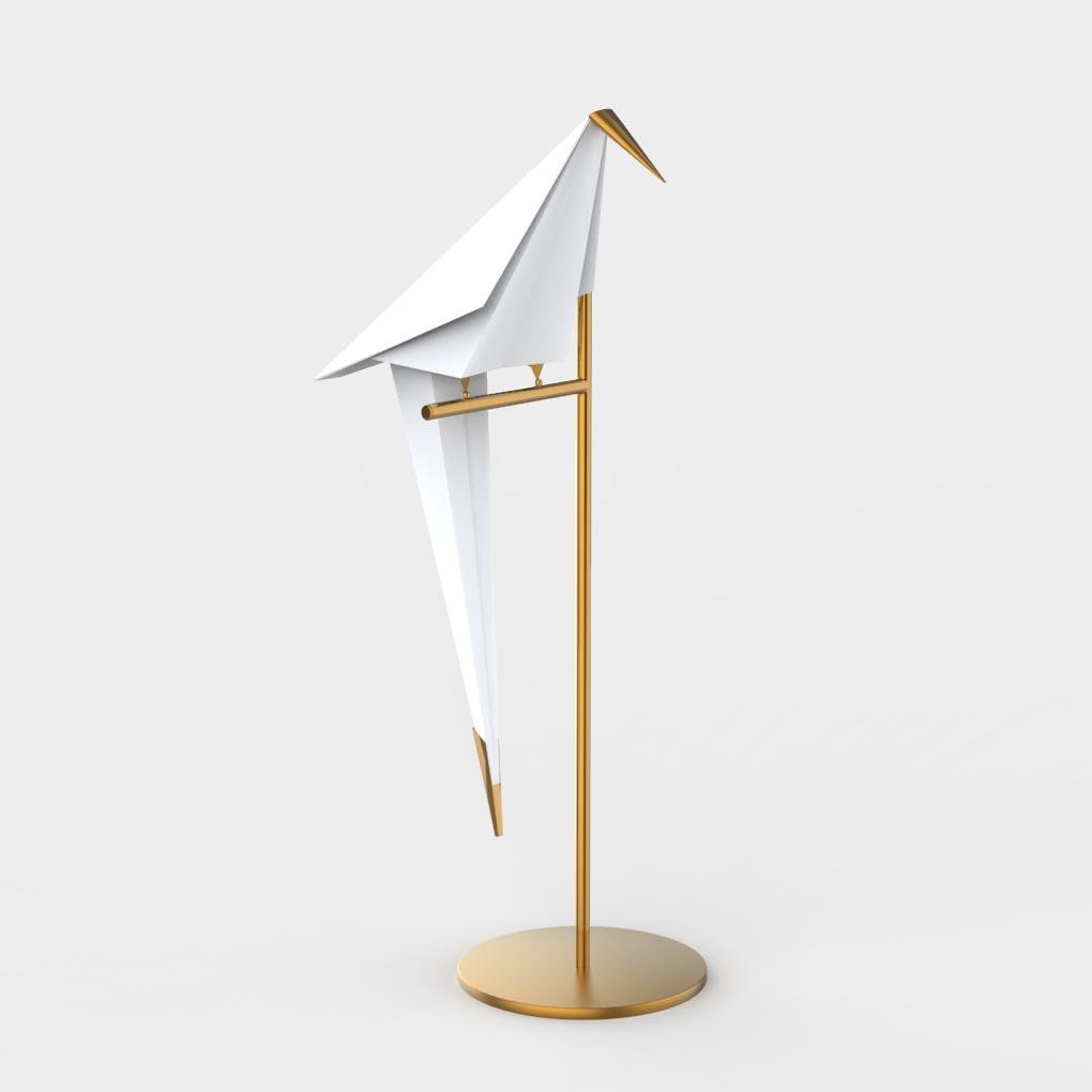 ArtiLicht - Lampe de Table Dorée avec Design en Origami de Grue