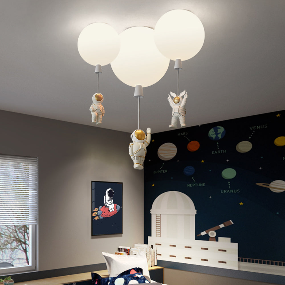 Fateh Moderne Lampe de Plafond LED en Acrylique en Forme de Lune/Astronautes