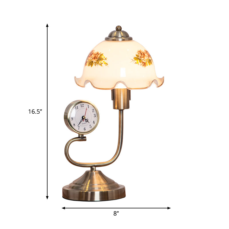 Lueur Florale - Lampe de Table en Forme de Fleurs de Style Campagnard