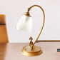 Luxe Lumineux - Lampe avec Veilleuse en Métal Doré Vintage