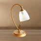 Luxe Lumineux - Lampe avec Veilleuse en Métal Doré Vintage