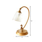 Luxe Lumineux - Lampe avec Veilleuse en Métal Doré Vintage