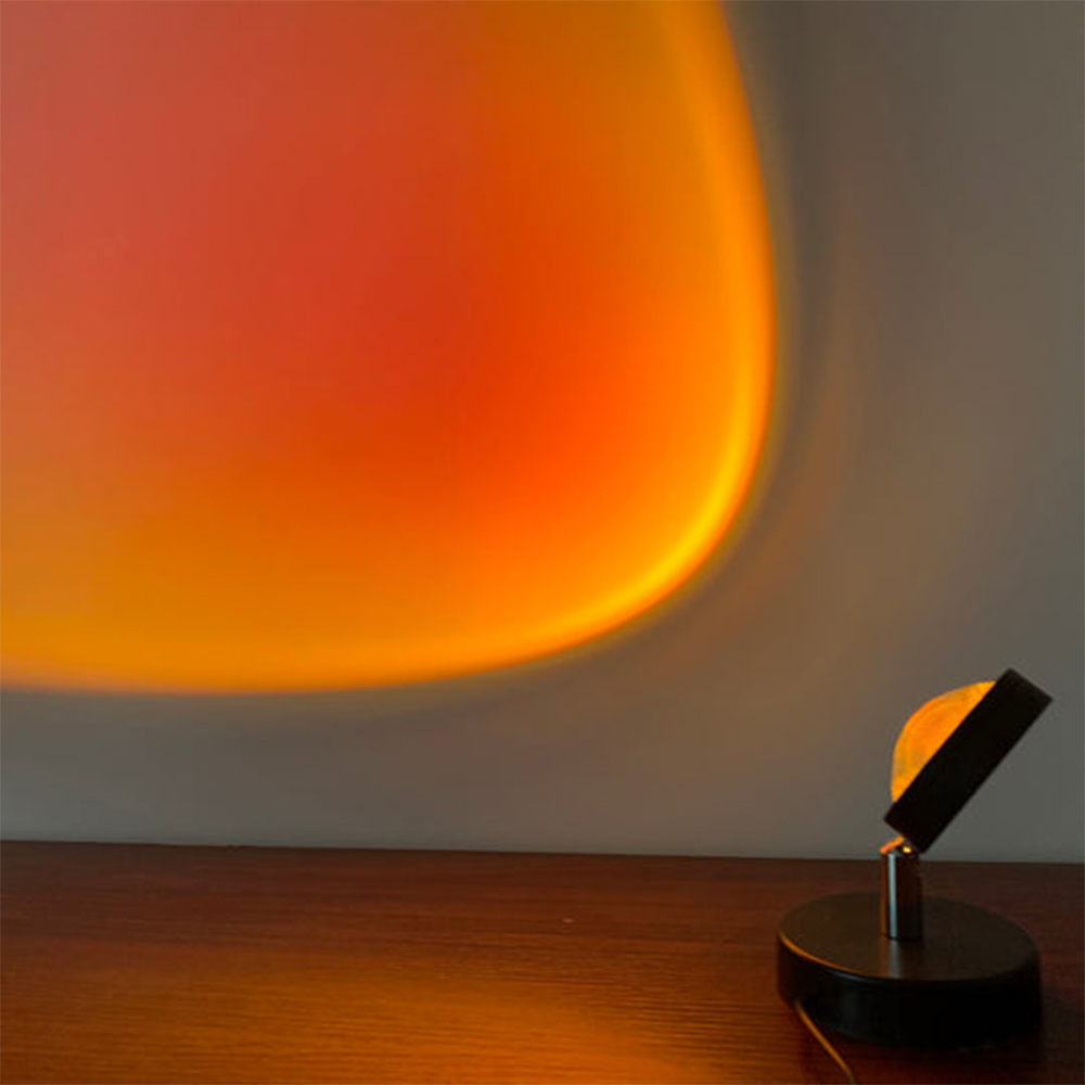 Lueur Brillante - Lampe De Table Rétro Couché De Soleil