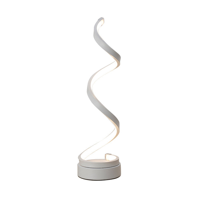 Ampoule Lumineuse - Lampe de Table Moderne avec Design en Spirale LED