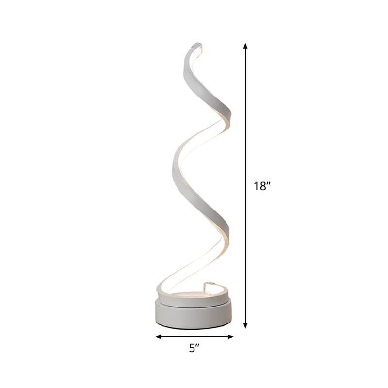 Ampoule Lumineuse - Lampe de Table Moderne avec Design en Spirale LED