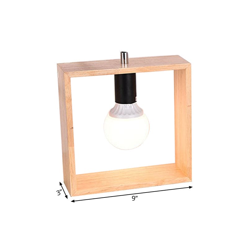 Lueur Point - Lampe De Table En Bois Élégante