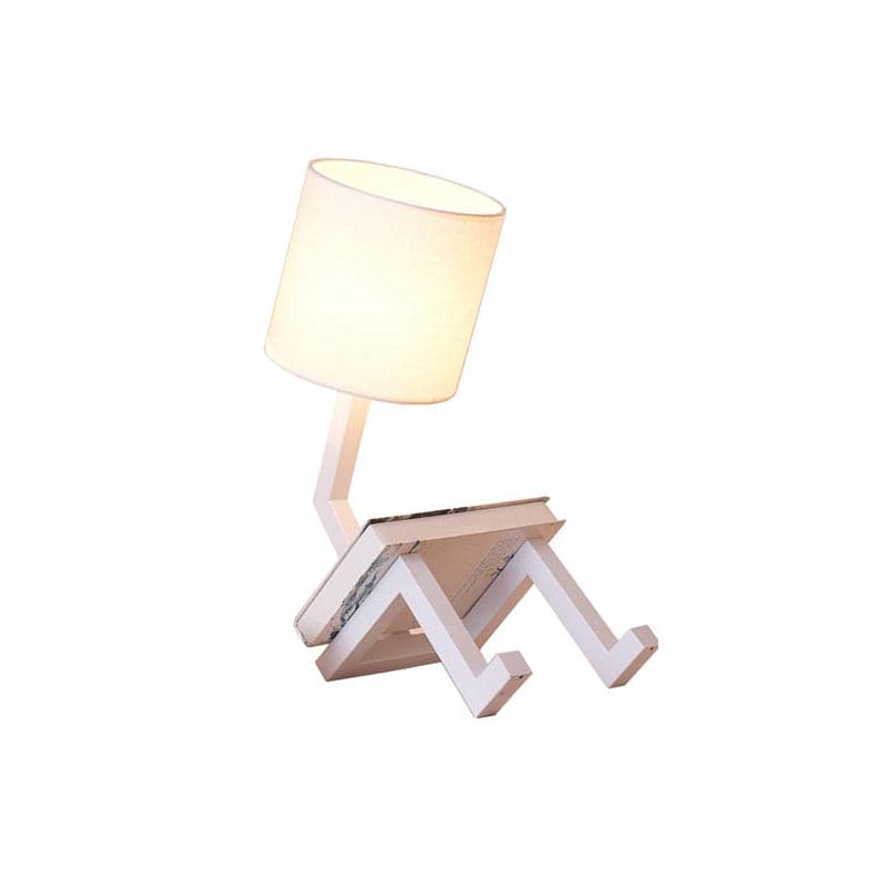 Lumière Nordique - Lampe de Table Scandinave avec Étagère Intégrée