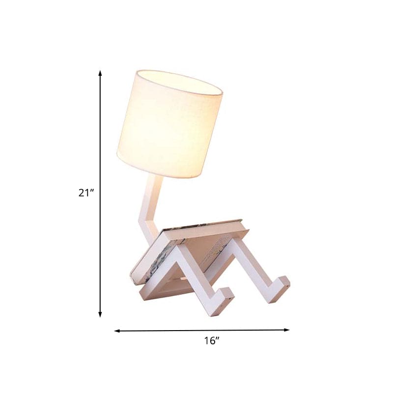 Lumière Nordique - Lampe de Table Scandinave avec Étagère Intégrée