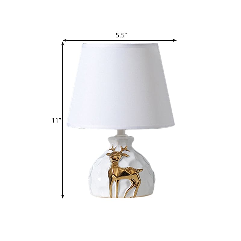 Lueur Iris - Lampe De Table Avec Socle Effilé En Forme De Vase à Cerf