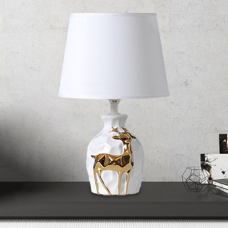 Lueur Iris - Lampe De Table Avec Socle Effilé En Forme De Vase à Cerf