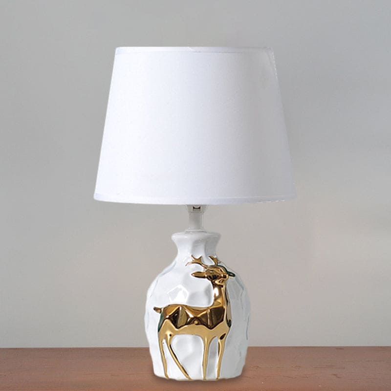 Lueur Iris - Lampe De Table Avec Socle Effilé En Forme De Vase à Cerf