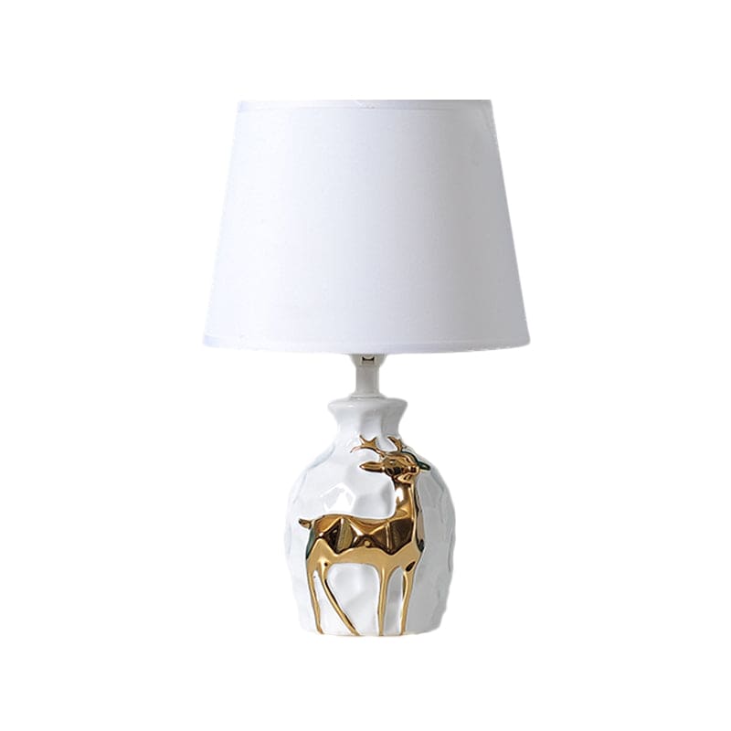 Lueur Iris - Lampe De Table Avec Socle Effilé En Forme De Vase à Cerf