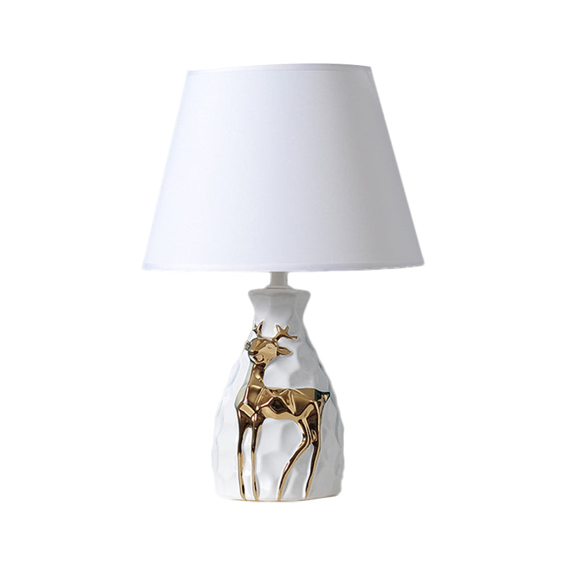 Lueur Iris - Lampe De Table Avec Socle Effilé En Forme De Vase à Cerf