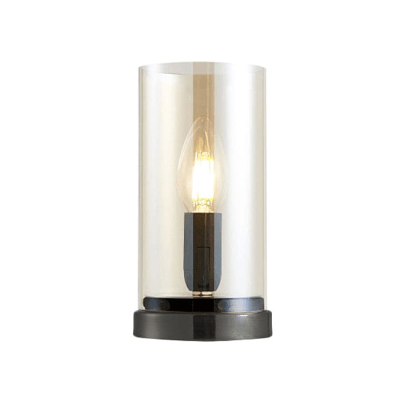 Lueur Eva - Lampe De Table En Verre Noir Industriel Pour Salon