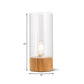 Lumeo - Lampe De Chevet Cylindrique Stylée Avec Base En Bois