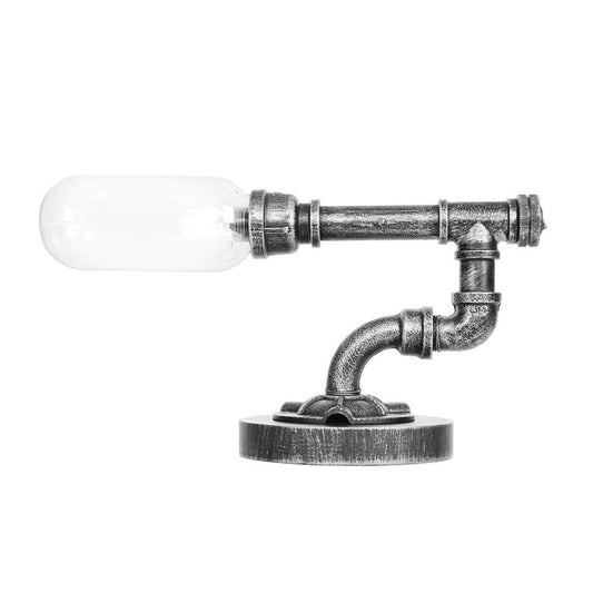 Lueur Ambré - Lampe De Table En Verre Clair De Style Abat-Jour