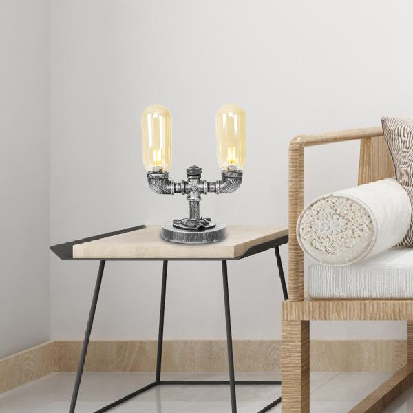 Lueur Ambré - Lampe De Table En Verre Clair De Style Abat-Jour