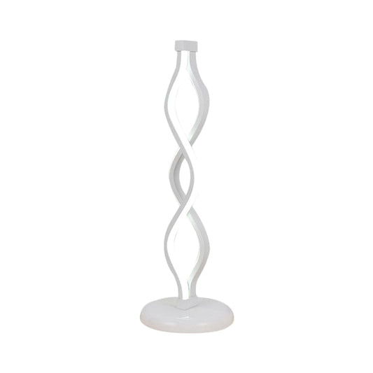 Lueur Élégance - Lampe De Table LED En Forme De Spirale Blanche