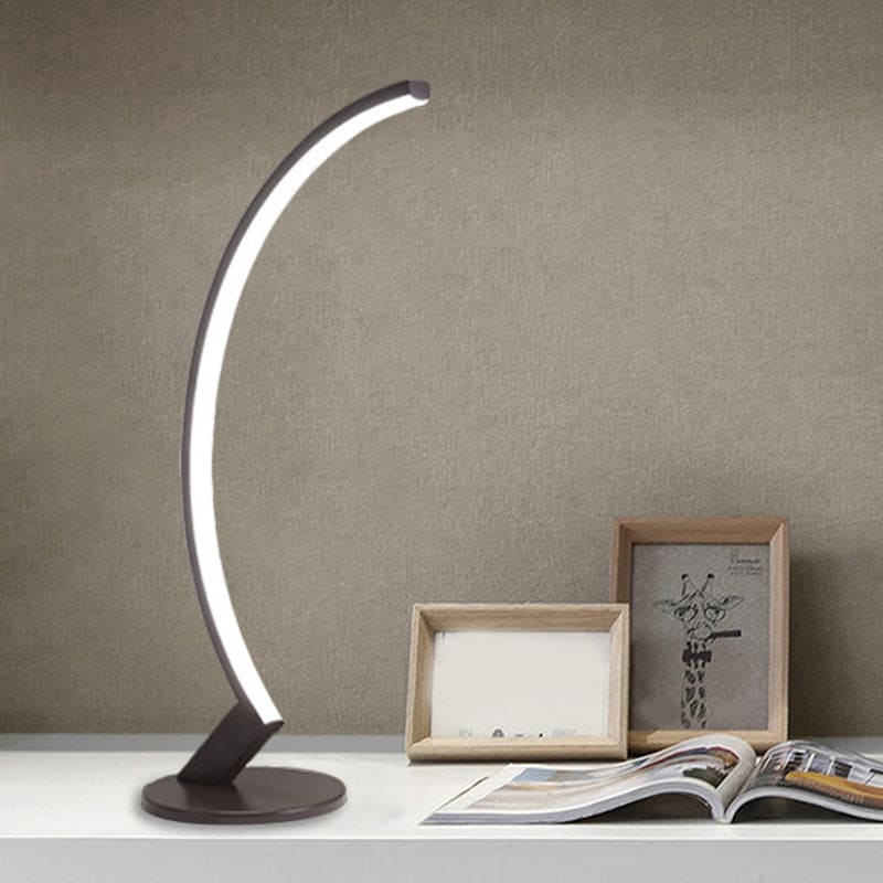 Lumineux - Lampe de table moderne en métal stylé avec arc