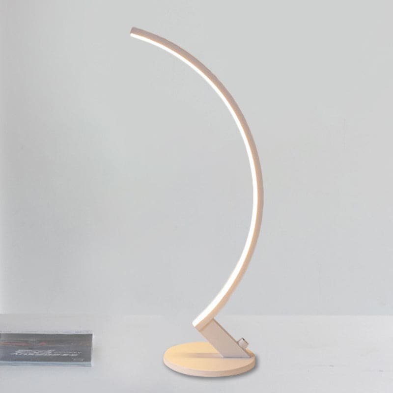 Lumineux - Lampe de table moderne en métal stylé avec arc