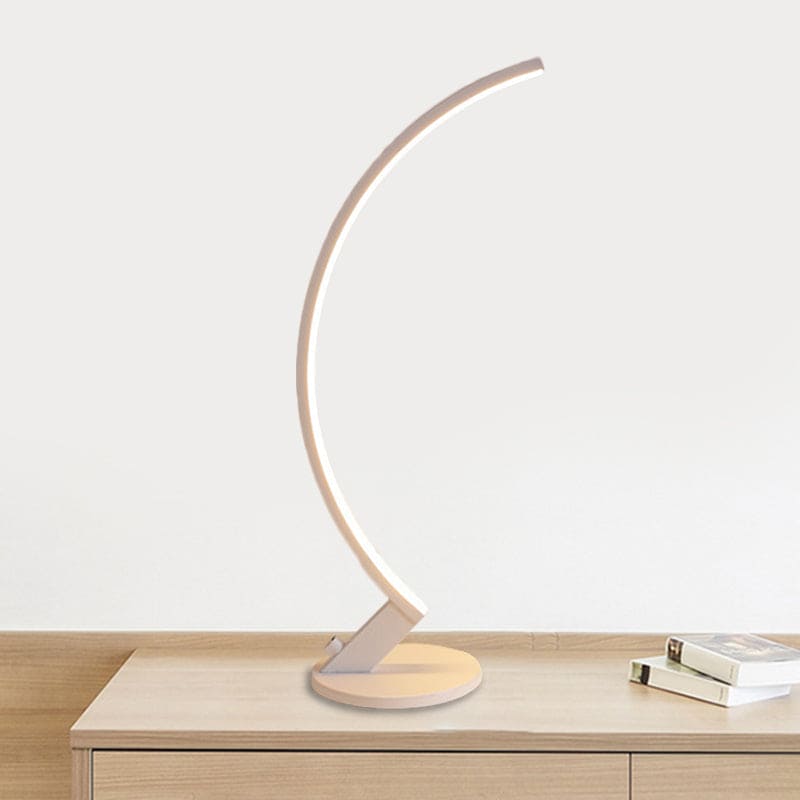 Lumineux - Lampe de table moderne en métal stylé avec arc