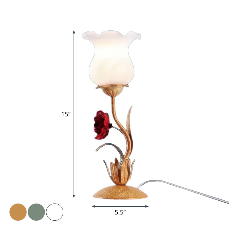 Lumière Florale - Lampe de Table avec Design de Fleur pour Table de Chevet