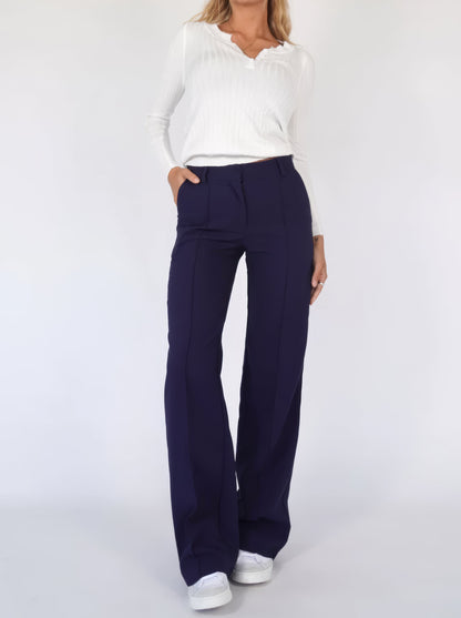 Pauline | Pantalon large taille haute