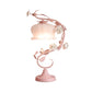 Luxe Florale - Lampe de Table de Style Pastoral avec Rose en Céramique