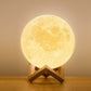 Luxe Lunaire - Lampe de Table en Forme de Boule de Lune en Plastique