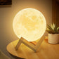 Luxe Lunaire - Lampe de Table en Forme de Boule de Lune en Plastique