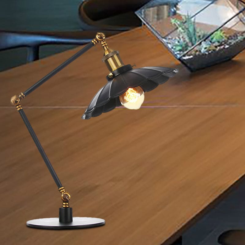 Lueur Style - Lampe Vintage Ajustable Avec Abat-Jour En Métal Découpé