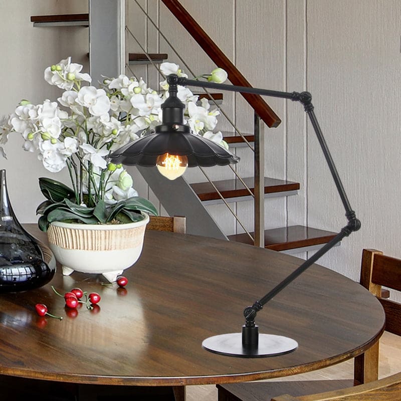 Lueur Style - Lampe Vintage Ajustable Avec Abat-Jour En Métal Découpé