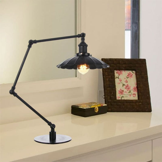 Lueur Style - Lampe Vintage Ajustable Avec Abat-Jour En Métal Découpé