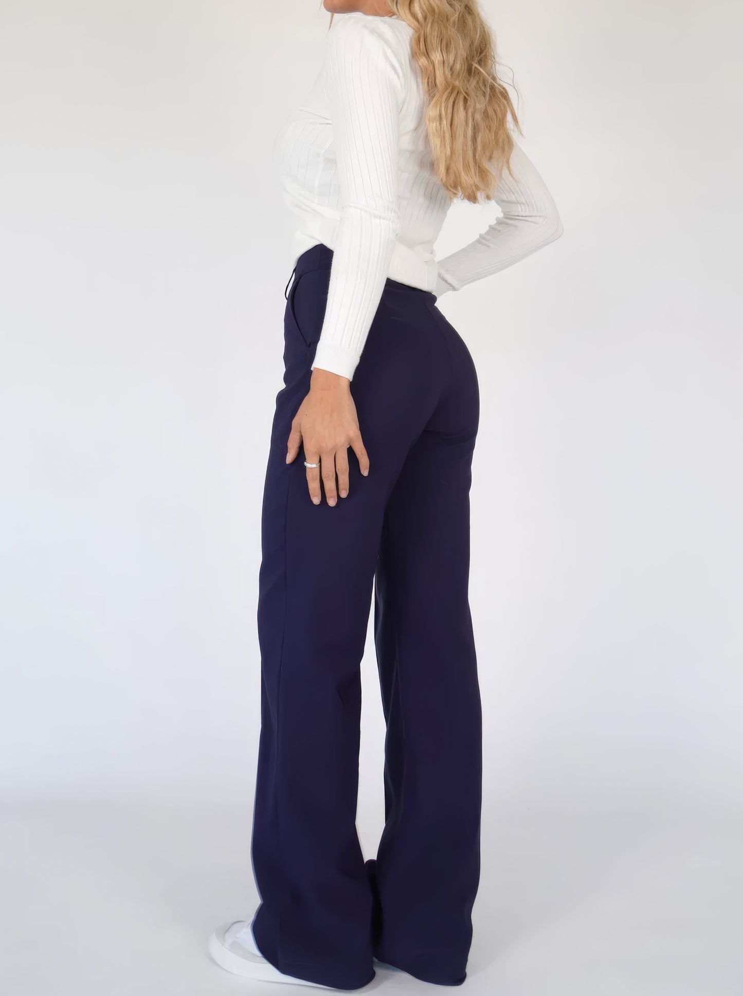 Pauline | Pantalon large taille haute