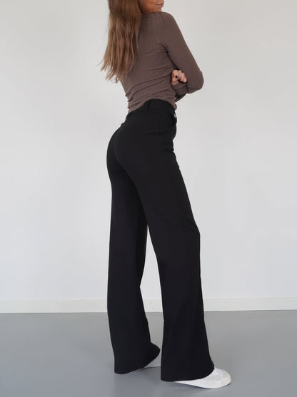 Pauline | Pantalon large taille haute