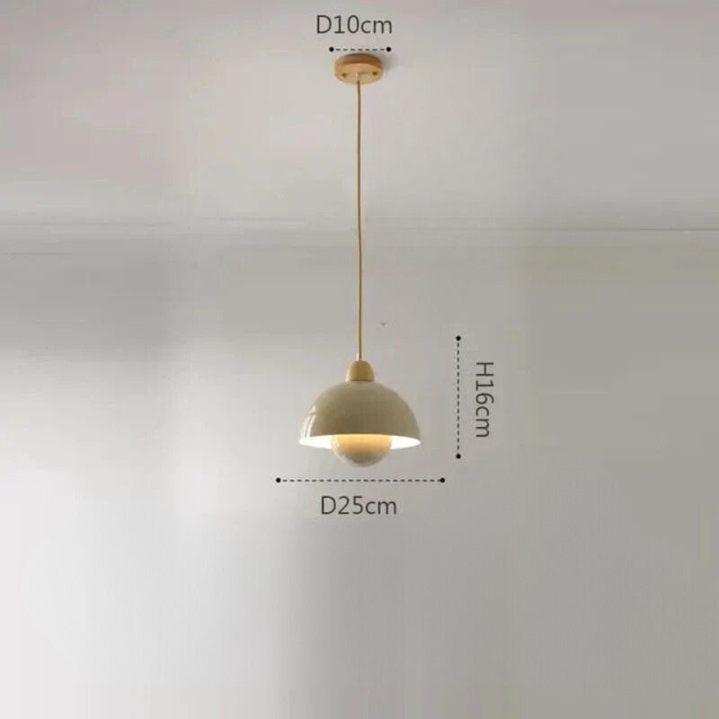 Brise Crémeuse - Lampe Suspendue en Bois