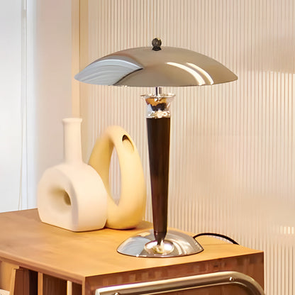 Lumière Paquebot - Lampe De Table Vintage En Fer Chromé En Forme De Champignon