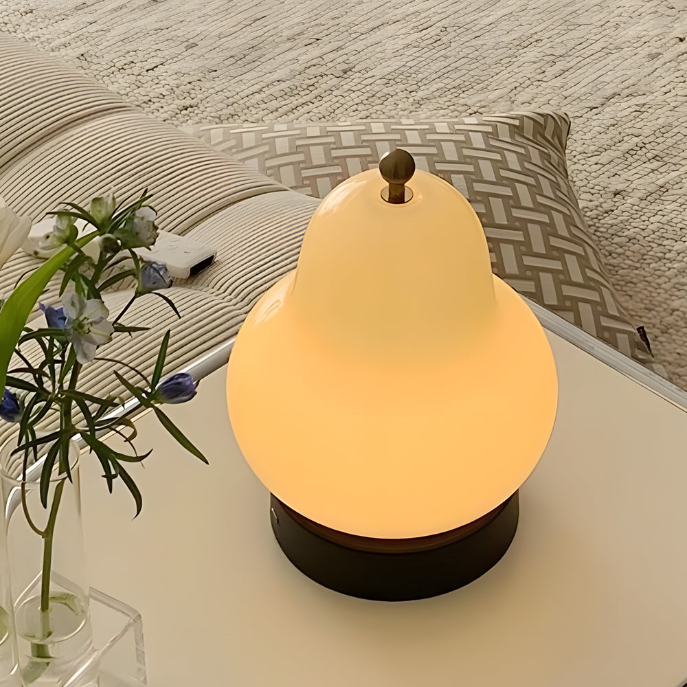 Poire Portable - Lampe De Table LED Dimmable En Verre Portable