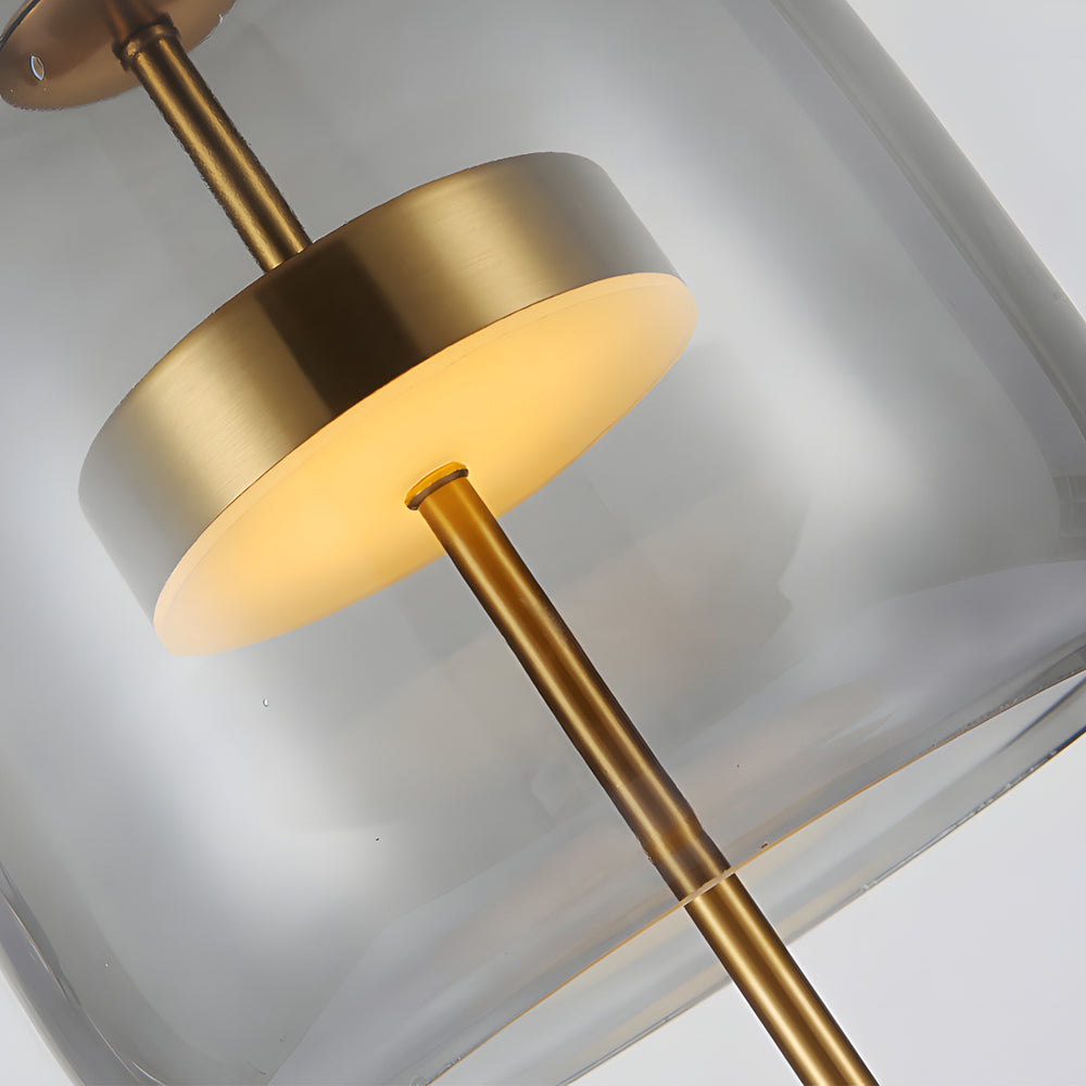 Lumière Luxe - Lampe De Table En Verre Fumé Pour Une Chambre Chaleureuse