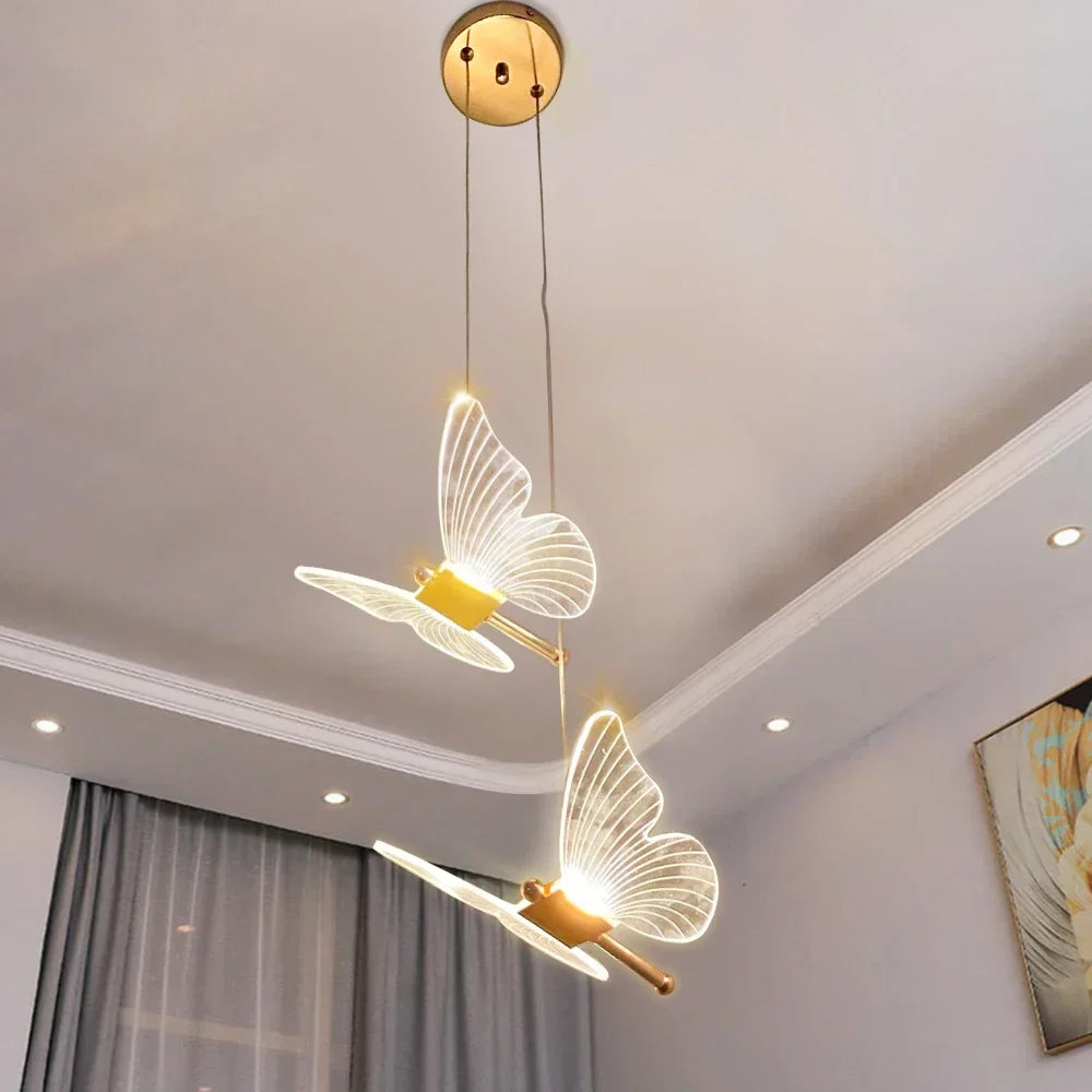 Lueur Papillonnante - Suspension Papillon LED