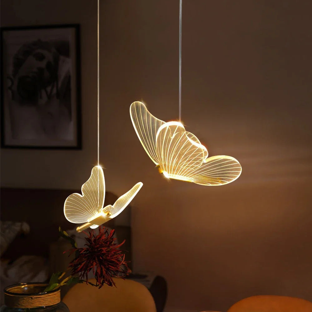 Lueur Papillonnante - Suspension Papillon LED