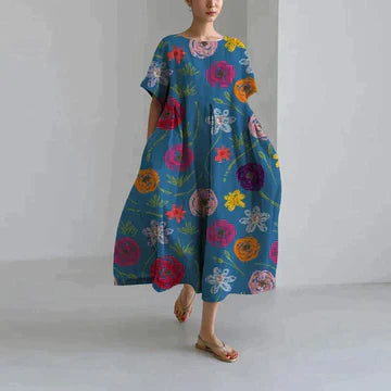 Lara | Robe décontractée et élégante à imprimé floral