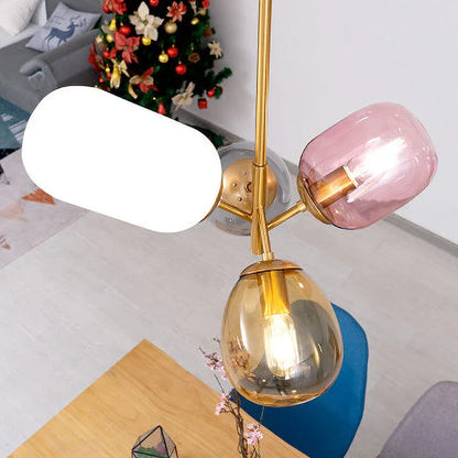 Lustre Luminescent - Lampe Suspendue avec Boule en Verre