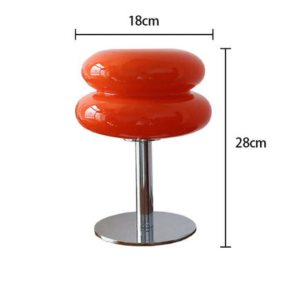 Douce Lueur - Lampe de Table en Verre en Forme de Macaron