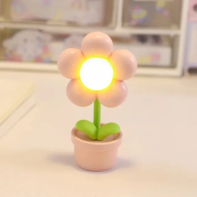 Lueur de Fleur - Petite Lampe de Table en Forme de Fleur