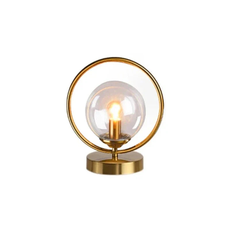 Trésor Lumineux - Lampe de Table avec Boule en Verre