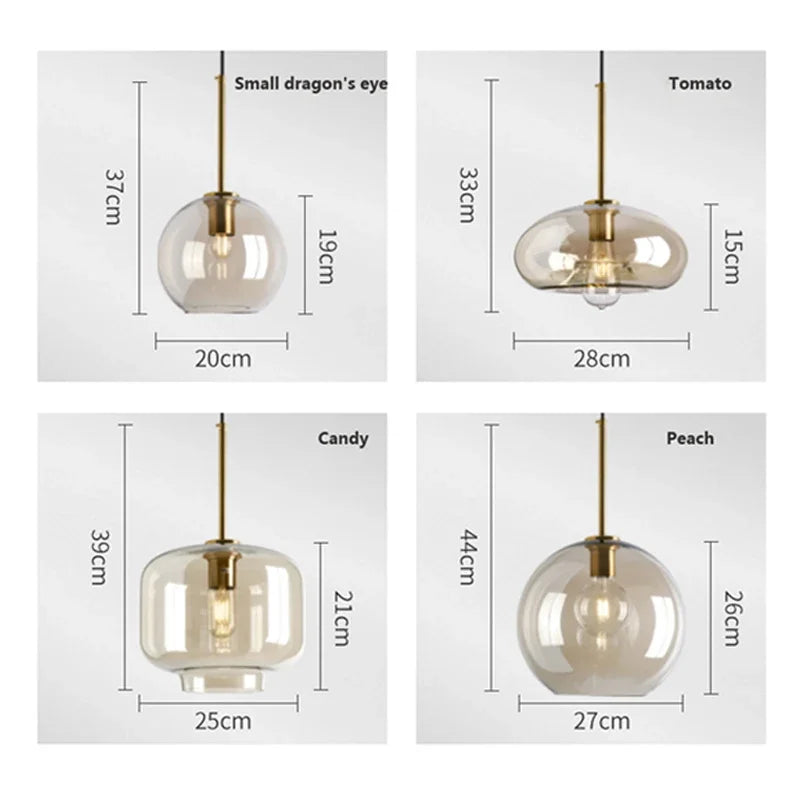 Luxe de Loft - Lampe Suspendue Scandinave en Verre