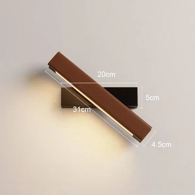 Lueur de bois - Applique Murale LED en Bois pour Chambre à Coucher