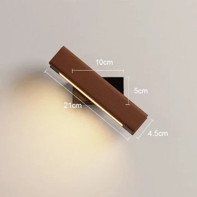 Lueur de bois - Applique Murale LED en Bois pour Chambre à Coucher